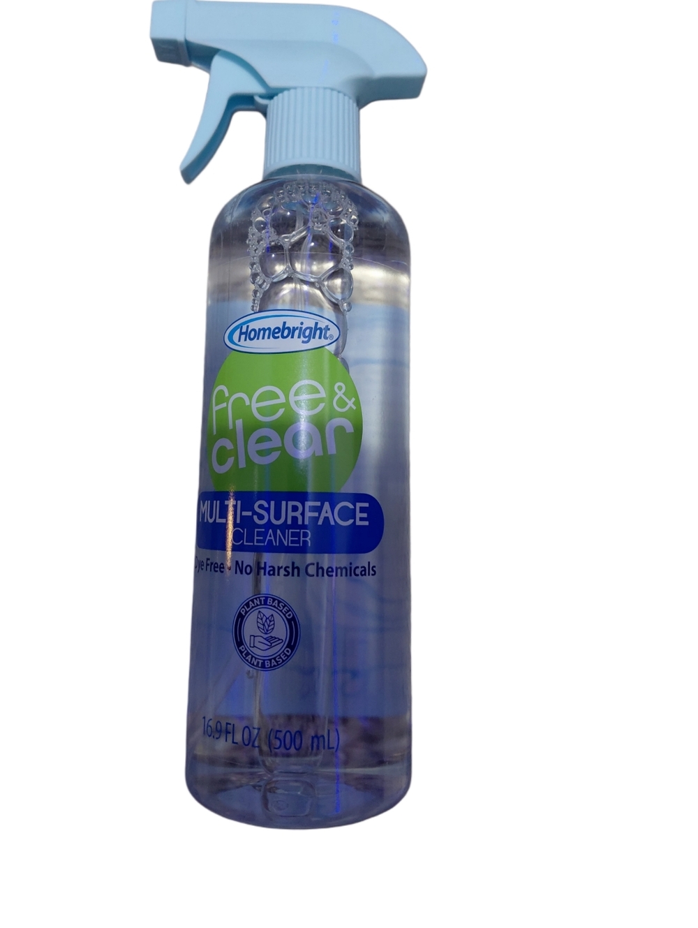 Homebright Free & Clear Multi-Surface Cleaner - Light Blue Spray Bottle
